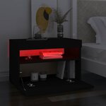 vidaXL Meuble TV avec lumières LED noir 60x35x40 cm