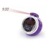 METRONIC Radio réveil Pop Purple FM USB projection double alarme - Violet