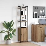 vidaXL Bibliothèque Chêne artisanal 40 x 24 x 161 cm Bois d'ingénierie