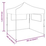 vidaXL Tente de fête 291 x 291 x 315 cm Anthracite Tissu Oxford