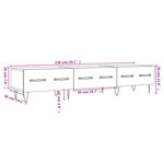 vidaXL Meuble TV gris béton 150x36x30 cm bois d'ingénierie
