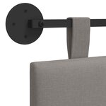vidaXL Tête de lit suspendue Taupe Tissu