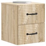 vidaXL Cabinet de chevet mural Chêne Sonoma 34 5 x 33 x 40 cm