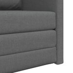 vidaXL Canapé-lit avec coussin Gris foncé 74 x 77 x 81 cm tissu