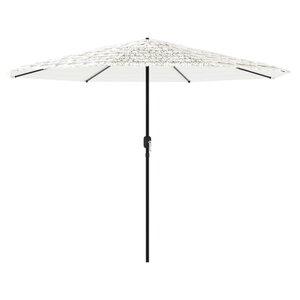 vidaXL Parasol de jardin avec mât en acier blanc 324x324x247 cm