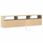 vidaXL Meuble TV mural avec LED chêne sonoma 180x31x45 cm
