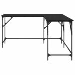 vidaXL Bureau Chêne noir 149 x 149 x 75 cm Bois d'ingénierie