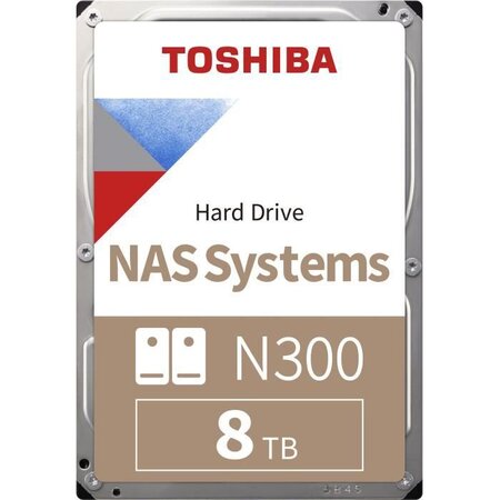 TOSHIBA - Disque dur Interne NAS - N300 - 8To - 7 200 tr/min - 3.5 (HDWG180EZSTA)