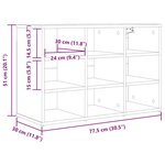 vidaXL Cabinet à chaussures Gris béton 103x30x51 cm Bois d'ingénierie