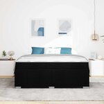 vidaXL Cadre de lit avec matelas Noir 180 x 200 cm tissu