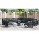 vidaXL Ensemble de canapé de jardin 14 Pièces Anthracite Acier
