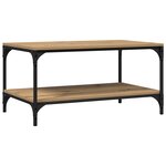 vidaXL Table basse chêne artisanal 80 x 50 x 40 cm Bois d'ingénierie