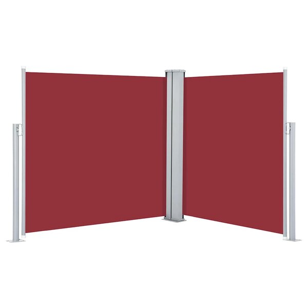 vidaXL Auvent latéral rétractable Rouge 120 x 600 cm
