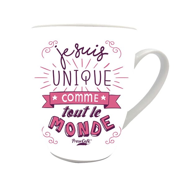 Tasse en céramique je suis unique comme tout le monde