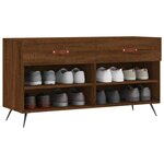 vidaXL Banc à chaussures chêne marron 102x35x55 cm bois d'ingénierie