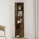 vidaXL Meuble d'angle Blanc 27 5x27x140cm Bois d'ingénierie