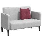 vidaXL Coussin de Dos Bordeaux 45 x 24 x 50 cm tissu