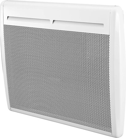 Radiateur électrique fixe 1500w rayonnant horizontal blanc - thermostat programmable - sécurité enfant