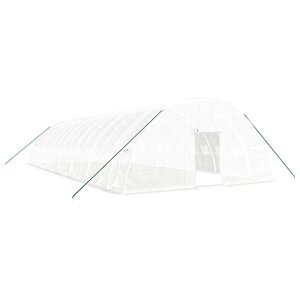 vidaXL Serre avec cadre en acier blanc 84 m² 14x6x2 85 m