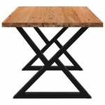 vidaXL Table à manger marron clair bois de chêne massif rectangulaire