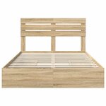 vidaXL Lit de Rangement Chêne Sonoma 140 x 190 cm Bois d'ingénierie
