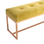 vidaXL Banc Jaune moutarde 110x36x45 cm Velours