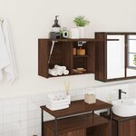 vidaXL Armoire murale de bain chêne marron 60x25x40 cm bois ingénierie