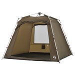 vidaXL Tente de pêche 4 personnes vert olive libération rapide