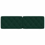 vidaXL Coussin de tête de lit vert foncé 160 cm velours