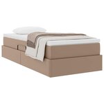 vidaXL Lit avec rangement et matelas Cappuccino 100 x 200 cm