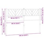 vidaXL Tête de lit de remplacement métal blanc 140 cm