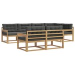 vidaXL Ensemble de canapés d'extérieur 6 Pièces Blanc et anthracite