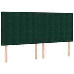 vidaXL Sommier à lattes de lit et matelas Vert foncé 180x200cm Velours