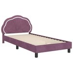 vidaXL Cadre de lit pour enfants avec tête de lit Violet 90 x 190 cm