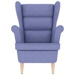 vidaXL Fauteuil bleu jean 74x84x100 cm tissu