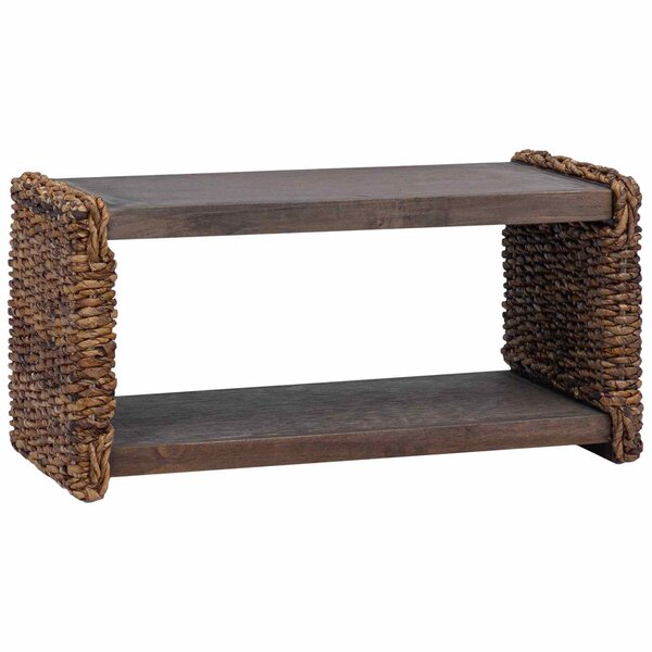 vidaXL Table basse Naturel 70 x 35 x 35 cm Bois de Mahogany Massif