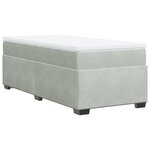 vidaXL Sommier à lattes de lit et matelas Gris clair 80x200 cm Velours