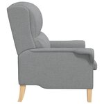 vidaXL Fauteuil gris clair 52 cm en tissu.