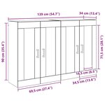 vidaXL Meuble mural Montage mural 2 Pièces Chêne noir 69 5 x 34 x 90 cm