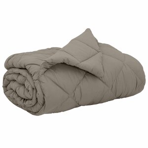 vidaXL Duvet complet toute l'année Gris clair 240 x 260 cm Microfibre
