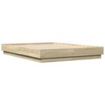 vidaXL Cadre de lit chêne sonoma 120x190 cm bois d'ingénierie