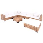 vidaXL Ensemble de canapés 27 Pièces Rotin naturel