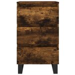 vidaXL Tables de chevet 2 Pièces chêne fumé 40x35x69 cm bois ingénierie