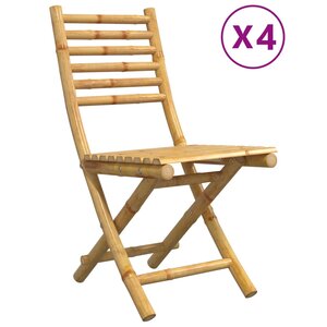 vidaXL Chaises pliables de jardin lot de 4 43x54x88 cm bambou