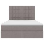 vidaXL Lit de Rangement Taupe 140 x 200 cm Cuir synthétique
