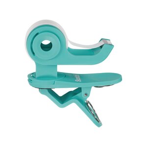 Clip & twist, dévidoir de ruban adhésif c19, turquoise, livré avec 1 rouleau adhésif 19 mm x 8,89 m