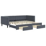 vidaXL Lit de jour avec gigogne et tiroirs sans matelas 90x200 cm
