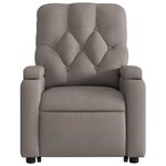 vidaXL Fauteuil inclinable de massage Taupe Tissu