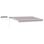vidaXL Auvent rétractable électrique Gris clair et blanc 3 x 2 5 m
