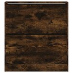 vidaXL Armoire à chaussures chêne fumé 80x21x87 5 cm bois ingénierie